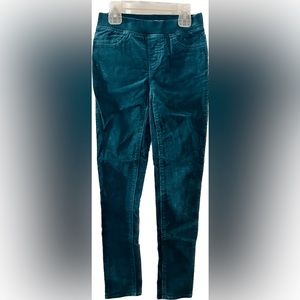 Lands’ End dark teal blue corduroy with butt pockets size 8